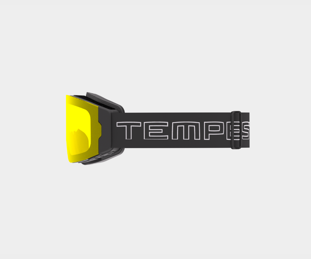 Ski - Yellow Lens, Blk/Gray Strap