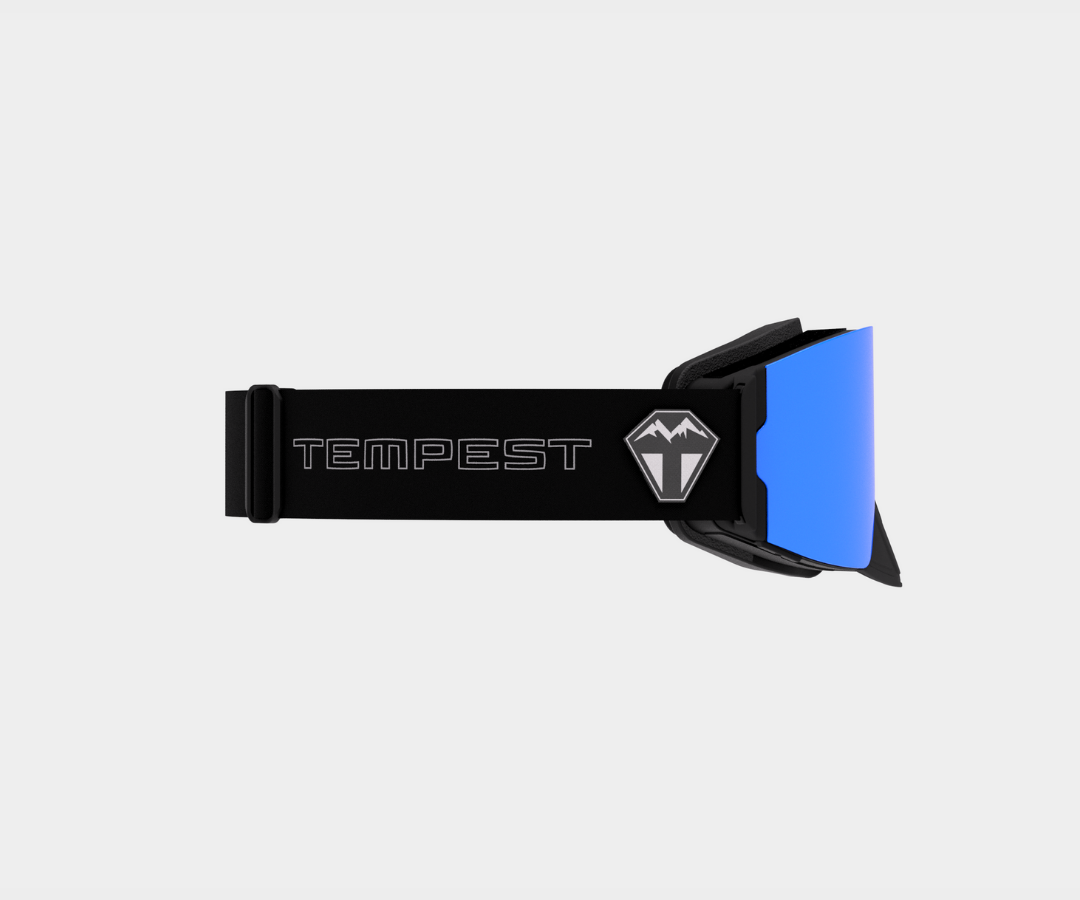 Snowmobile Infinity - Blue Mirror, Blk/Gray Strap, Yellow Bonus Lens