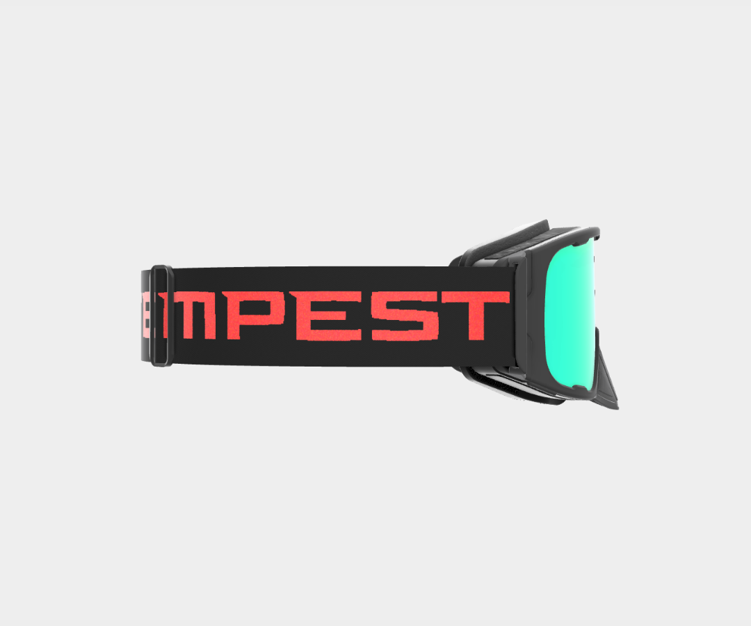 Snowmobile OG - Green Mirror, Blk/Red Strap
