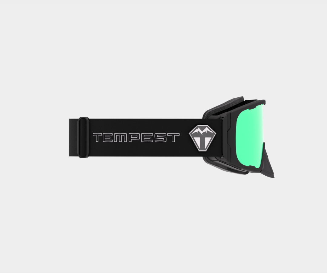 Snowmobile OG - Green Mirror, Blk/Gray Strap, Yellow Bonus Lens