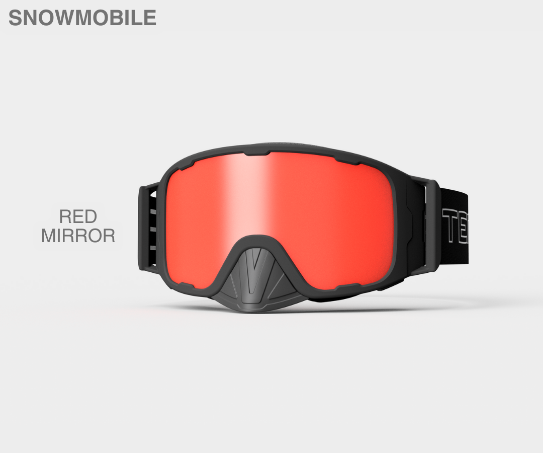 Snowmobile OG - Red Mirror, Blk/Gray Strap