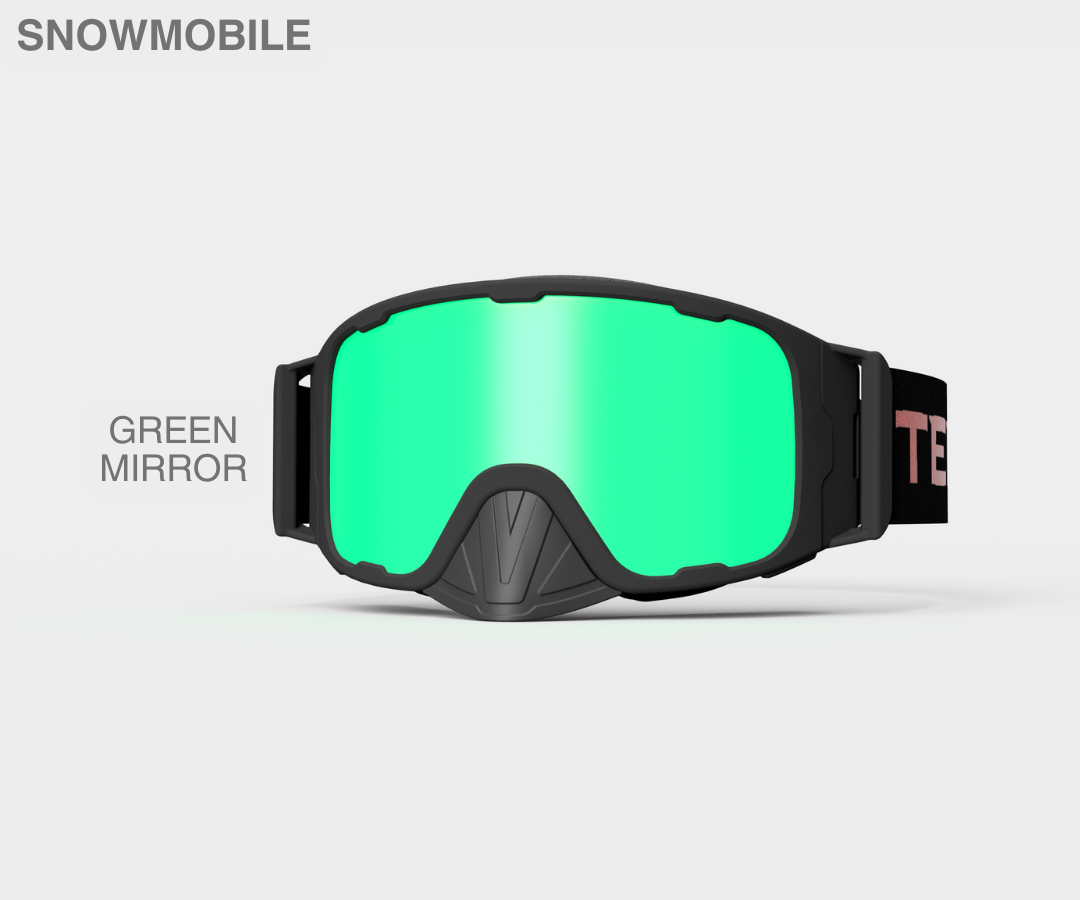 Snowmobile OG - Green Mirror, Blk/Red Strap