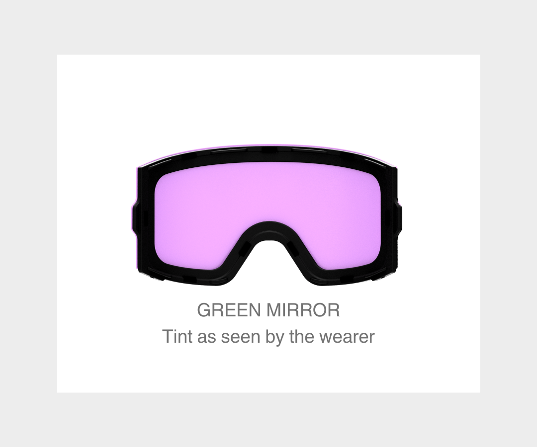 Ski - Green Mirror, Blk/Gray Strap