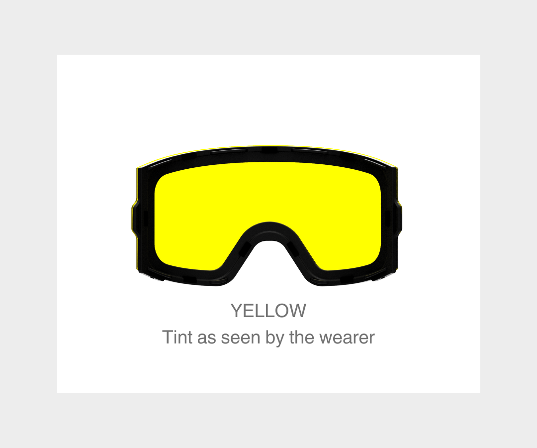 Ski - Yellow Lens, Blk/Gray Strap