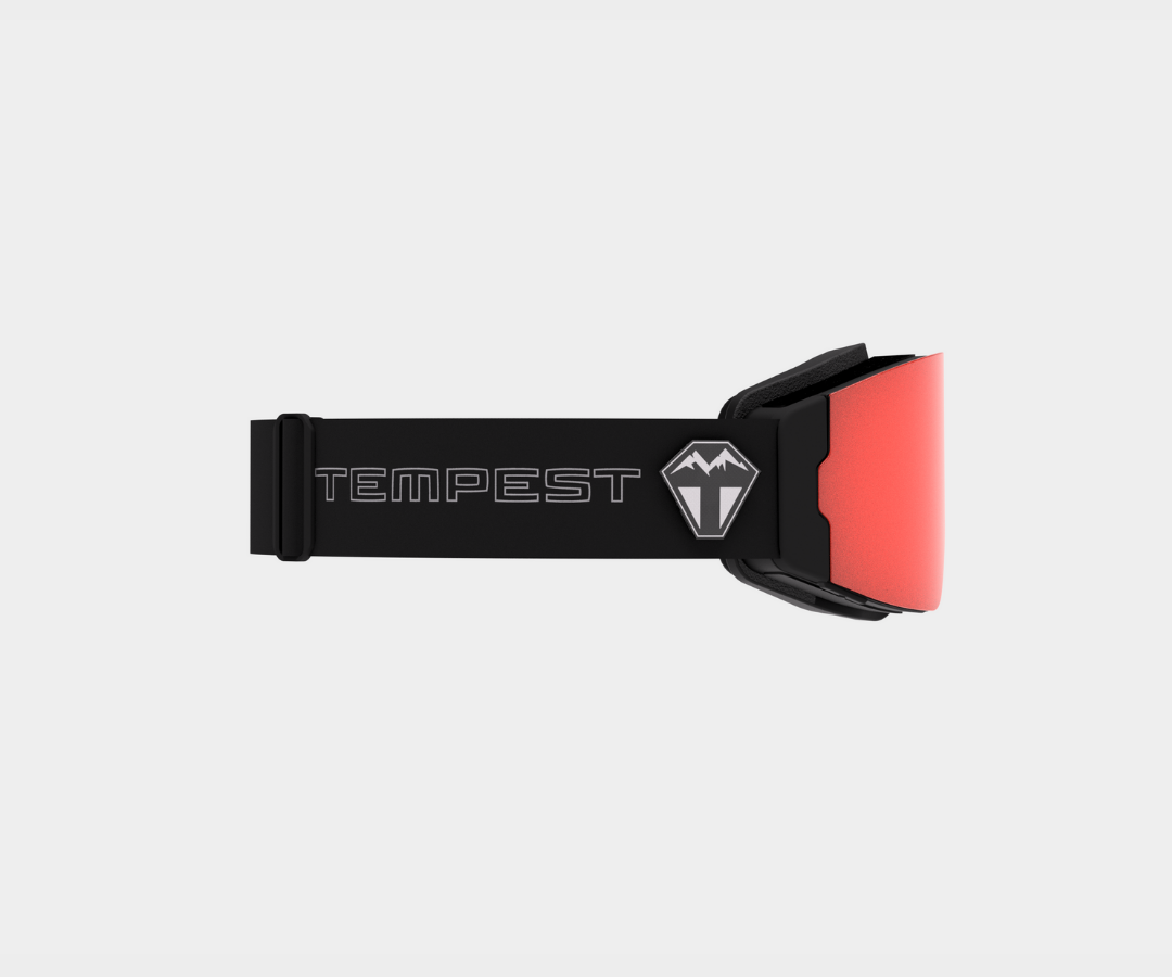 Snowmobile Infinity - Red Mirror, Blk/Gray Strap, Rose Bonus Lens