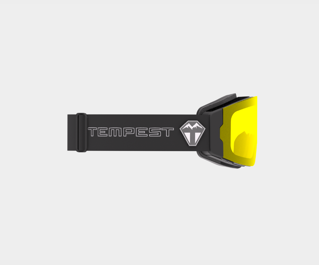 Ski - Yellow Lens, Blk/Gray Strap