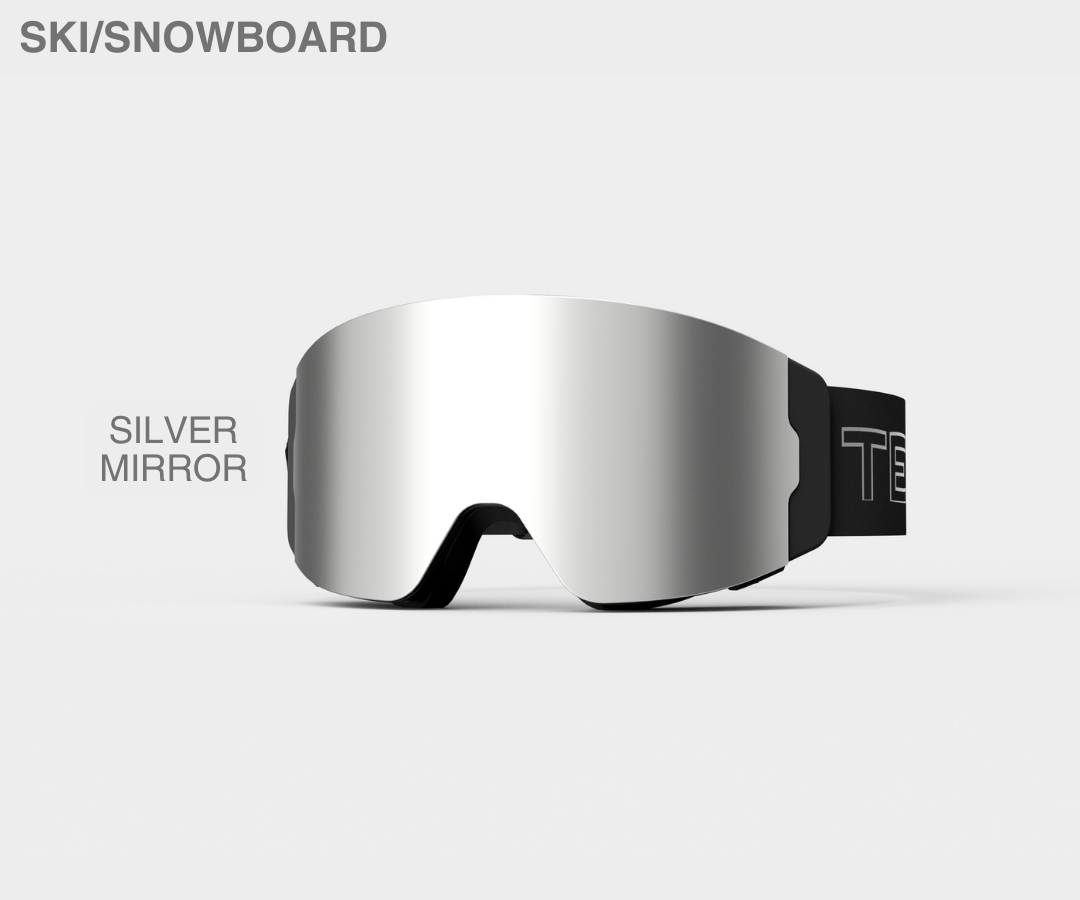 Ski - Silver Mirror, Blk/Gray Strap