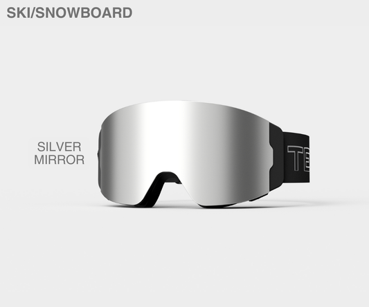 Ski - Silver Mirror, Blk/Gray Strap