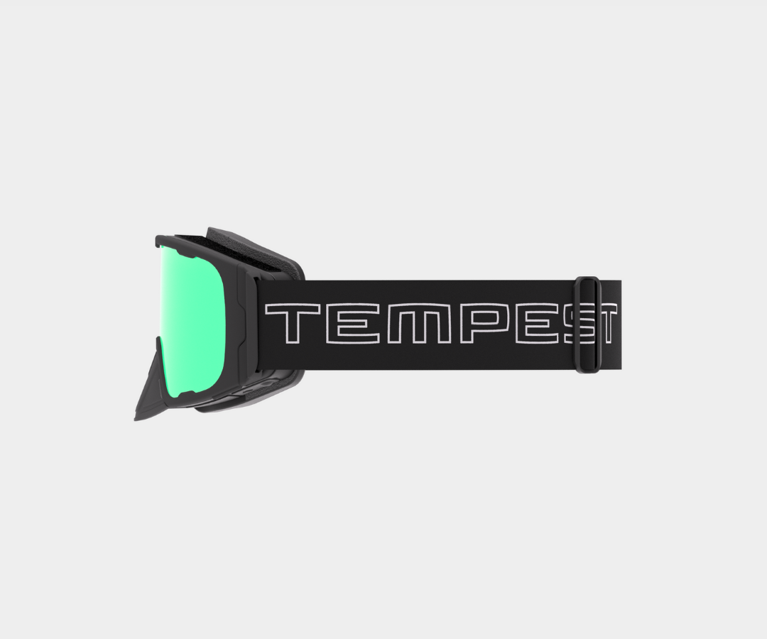 Snowmobile OG - Green Mirror, Blk/Gray Strap