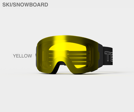 Ski - Yellow Lens, Blk/Gray Strap