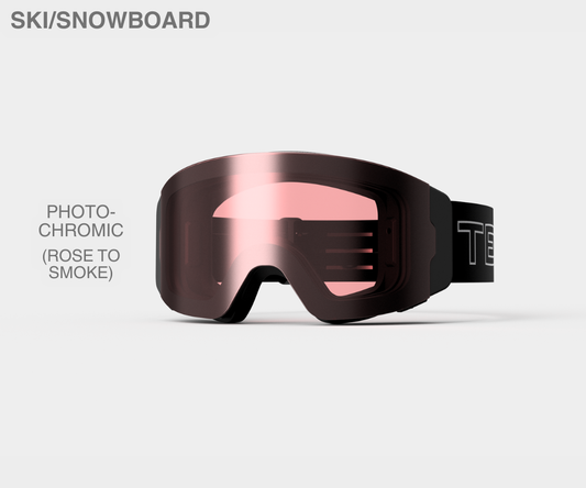 Ski - Photochromic (Rose to Smoke) Lens, Black/Gray Strap