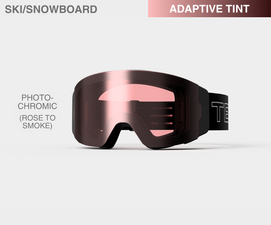 Ski - Photochromic (Rose to Smoke) Lens, Black/Gray Strap