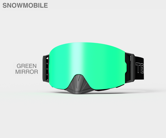 Snowmobile Infinity - Green Mirror, Blk/Gray Strap