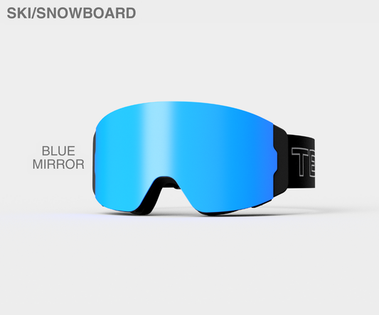 Ski - Blue Mirror, Blk/Gray Strap