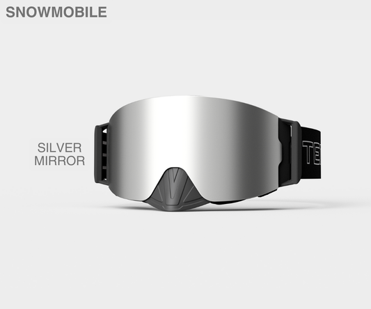 Snowmobile Infinity - Silver Mirror, Blk/Gray Strap