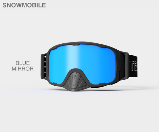 Snowmobile OG - Blue Mirror, Blk/Gray Strap