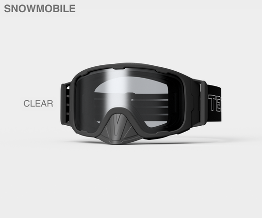Snowmobile OG - Clear Lens, Blk/Gray Strap