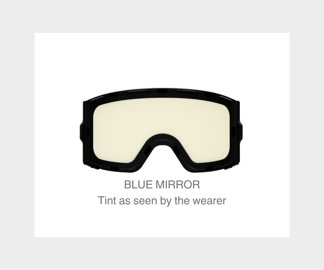 Ski - Blue Mirror, Blk/Gray Strap