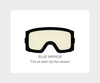 Ski - Blue Mirror, Blk/Gray Strap