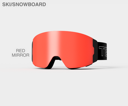 Ski - Red Mirror, Blk/Gray Strap
