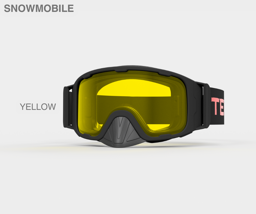 Snowmobile OG - Yellow Lens, Blk/Red Strap