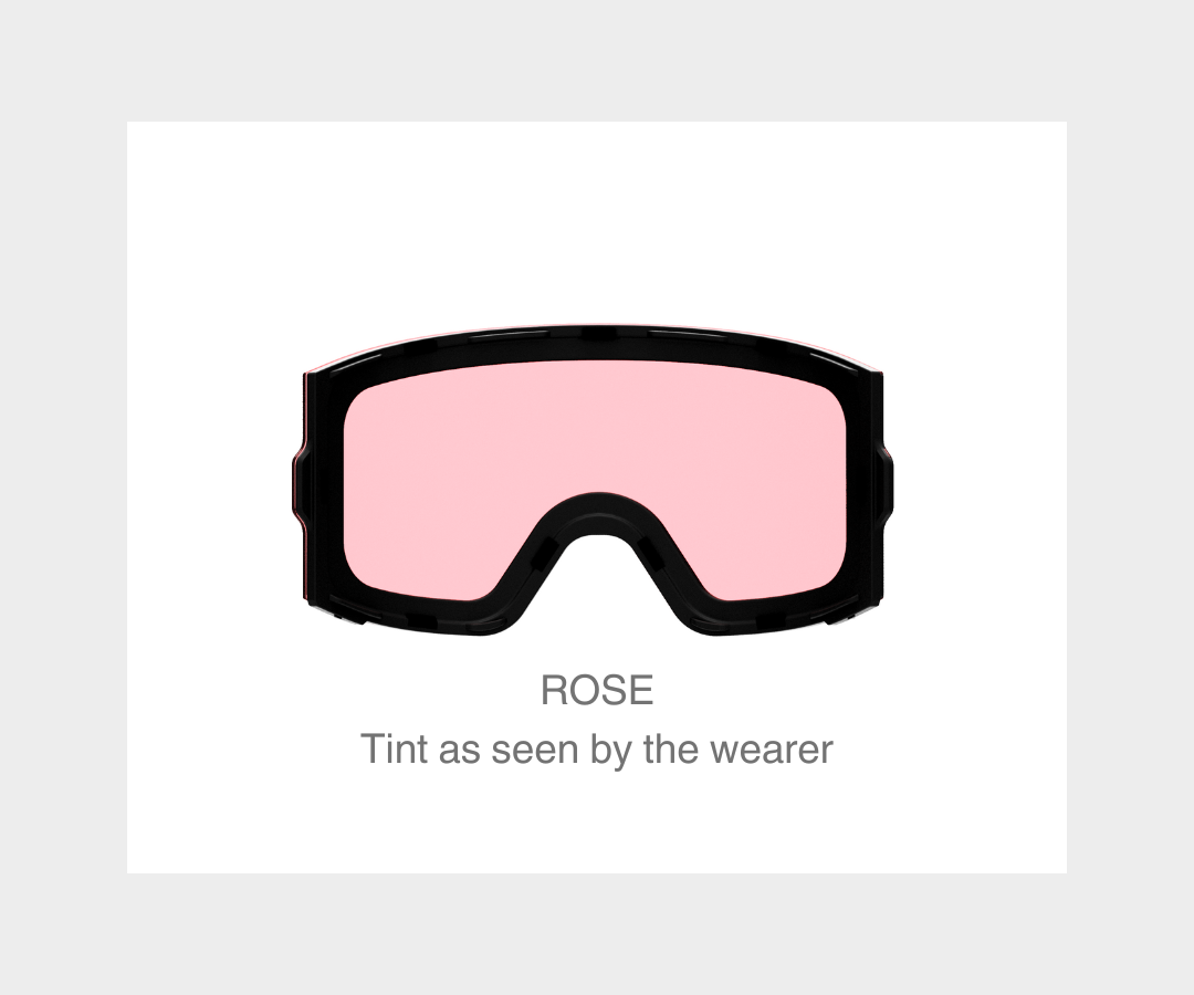 Ski - Rose Lens, Blk/Gray Strap