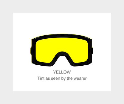 Ski - Yellow Lens, Blk/Gray Strap