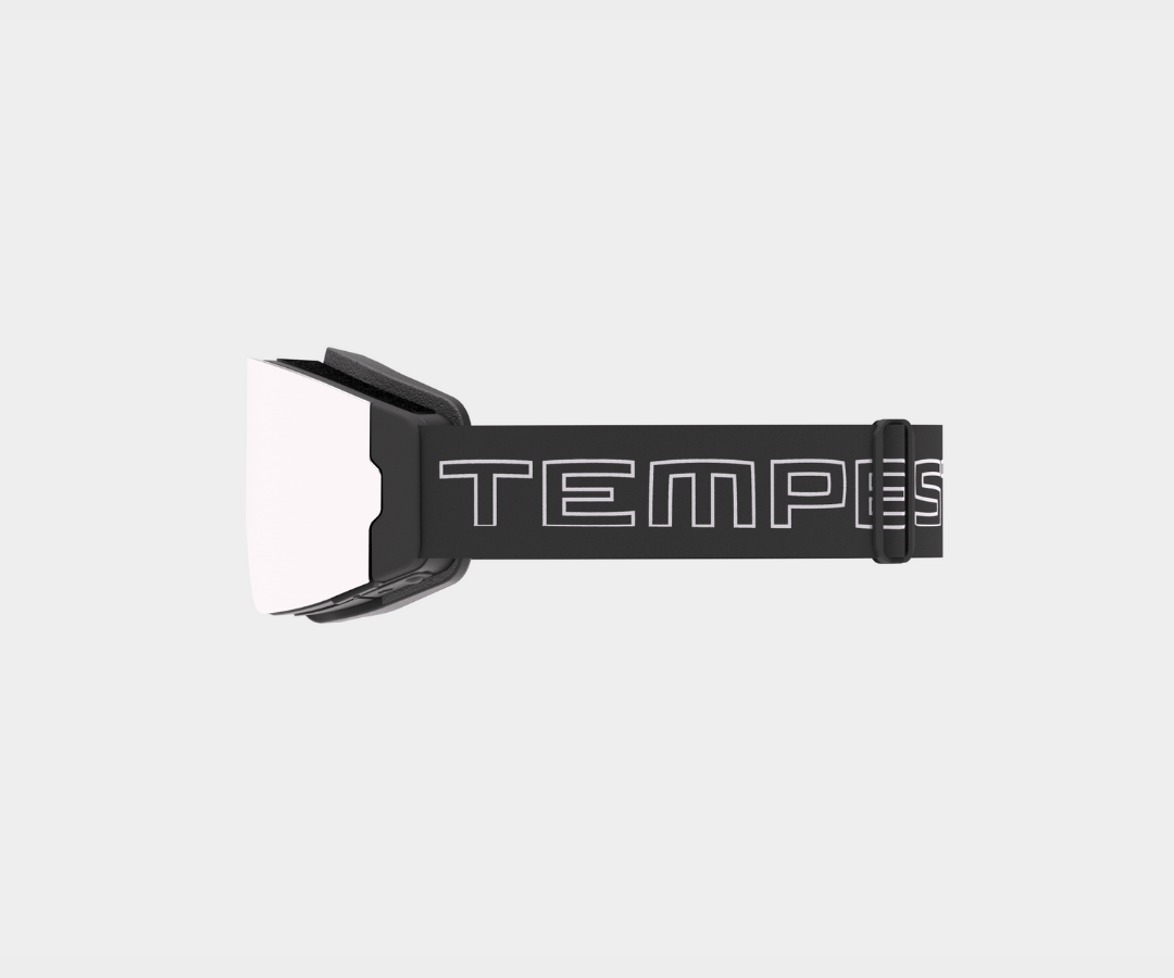 Ski - Silver Mirror, Blk/Red Strap, Rose Bonus Lens