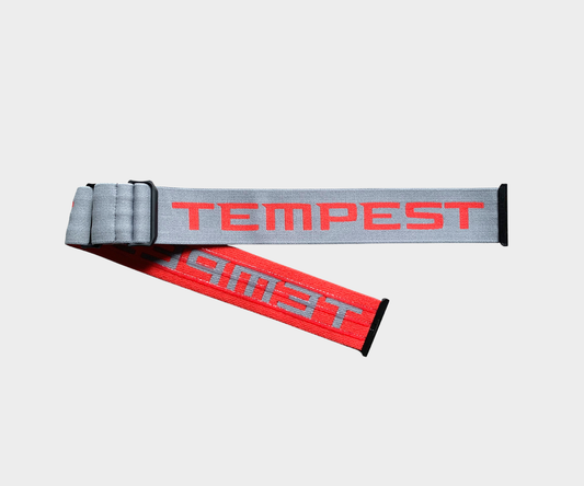 Strap - Gray with red lettering