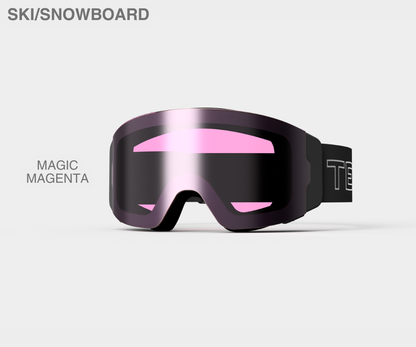 Ski - Magic Magenta Lens, Blk/Gray Strap